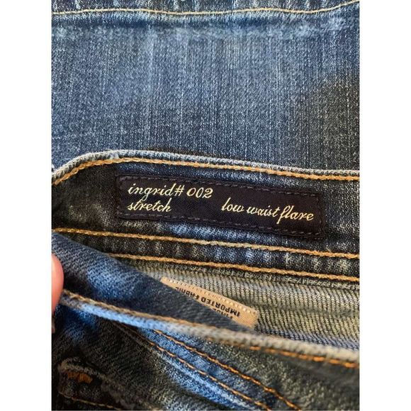 Citizens Of Humanity #002 Ingrid Low Waist Flare Dark Blue Denim Jean Size 25 - Picture 5 of 6